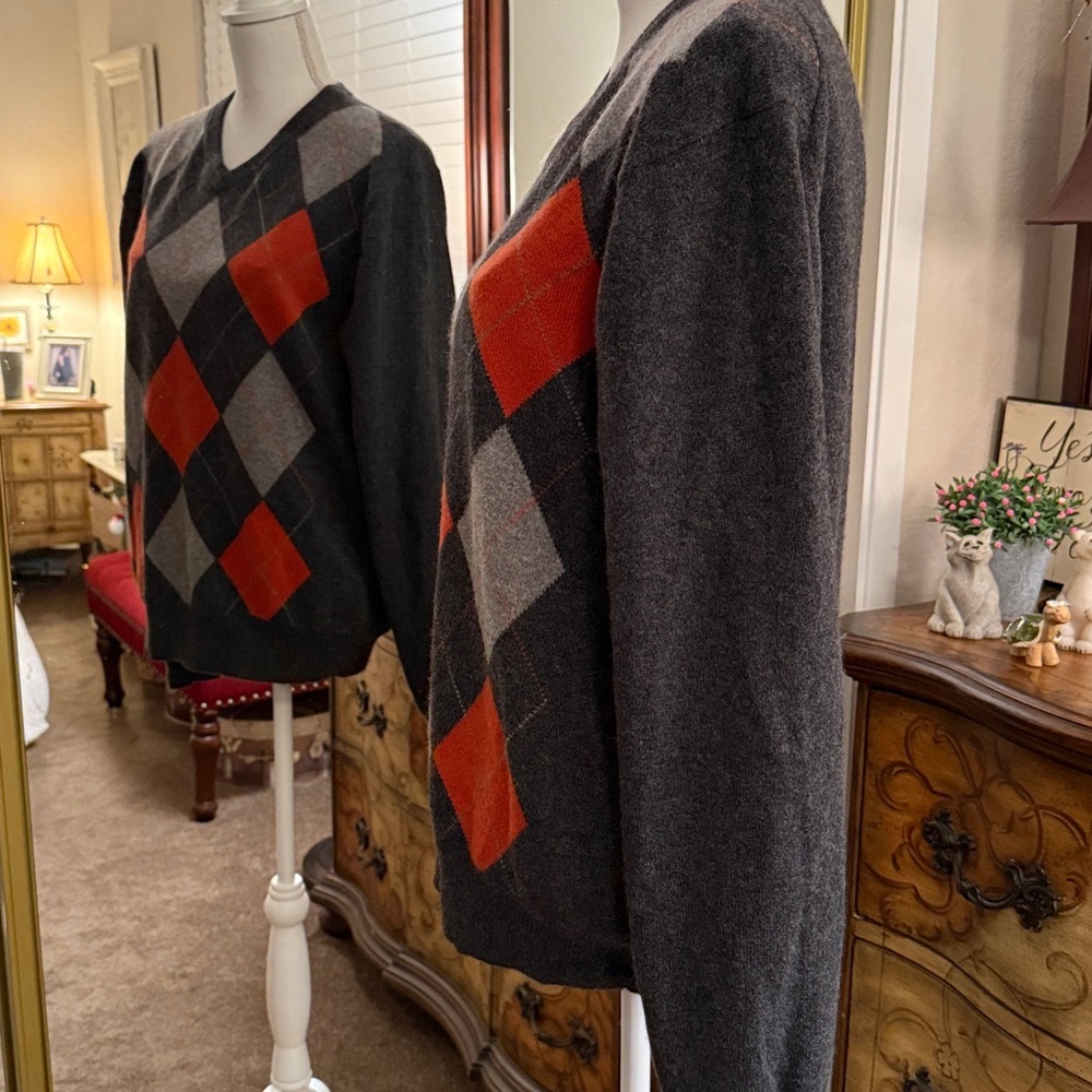 Allen Solly Dark Gray 2 Ply 100% Cashmere Sweater - Picture 4 of 6